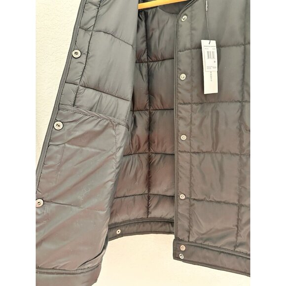 NWT Rebecca Minkoff Womens Quilted Puffer Jacket Size M‎ Collarless Black Preppy - Picture 2 of 14